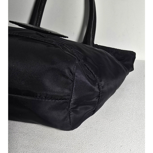 Marc Jacobs Womens Tote Bag Black Nylon Leather Pockets ID Tag Zip - Picture 8 of 12
